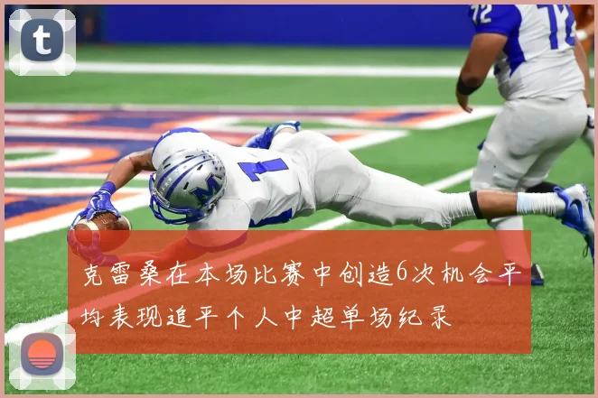 克雷桑在本场比赛中创造6次机会平均表现追平个人中超单场纪录